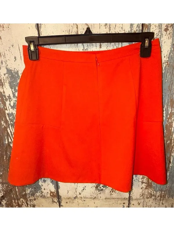 J. Crew Skater Skirt size 6, red orange - Image 4