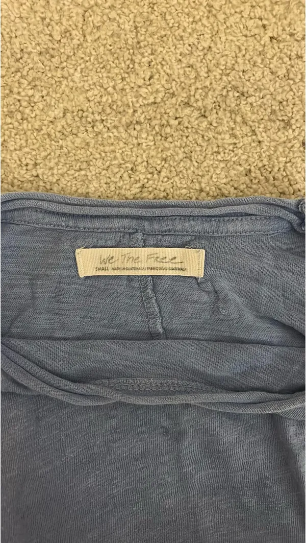Free People Short Sleeve Shirt blue - Image 2
