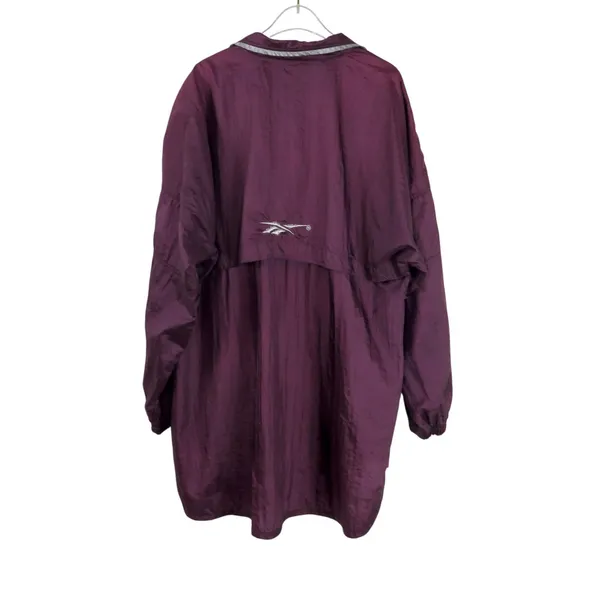 1990s Vintage Reebok Purple Wind Breaker Jacket Retro Streetwear - Image 2