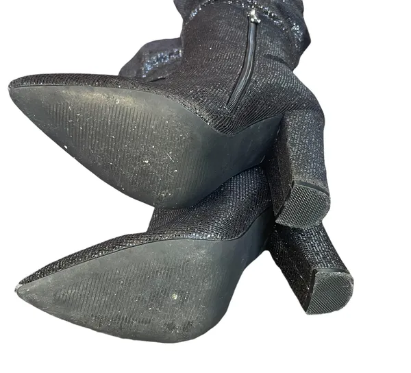 Cape Robbin Beautiful Sparkly Thigh High Block Heel Boots - Image 7