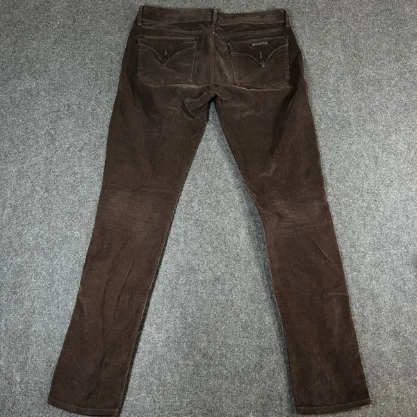 Hudson Collin Flap Skinny Jeans 29 Chocolate Brown Corduroy Low Rise Y2K Fall - Image 2