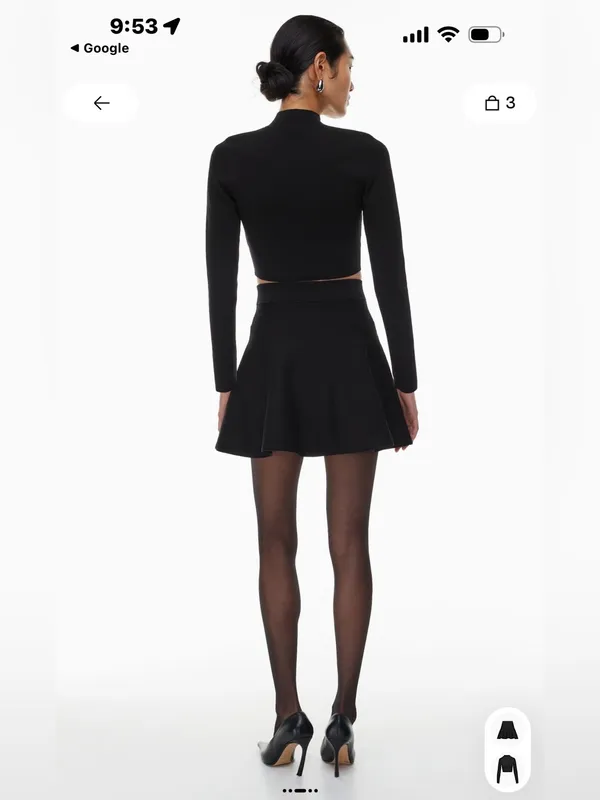 New With Tags Aritzia Babaton Sculpt Knit Elevator Skirt Sz L - Image 5