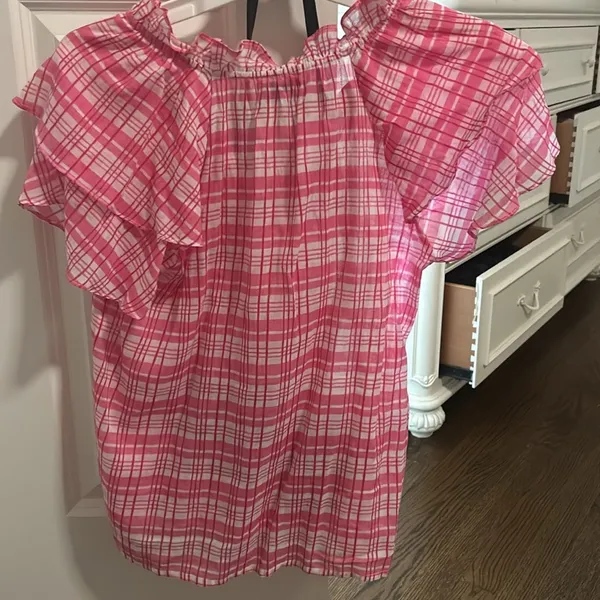 Olivia james pink and white gingham top Size XS - Image 2