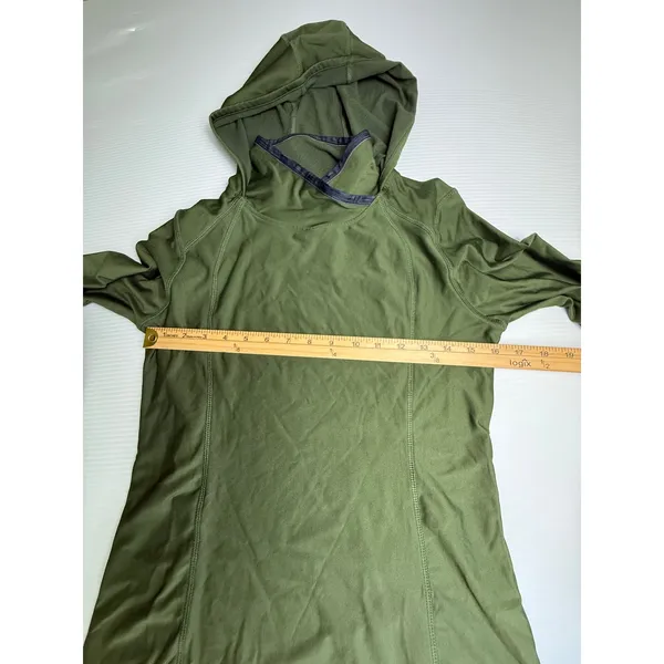 BCG Womens L Turbo Warmth‎ Olive Green Hoodie Pullover Long Sleeve Athletic Top - Image 3