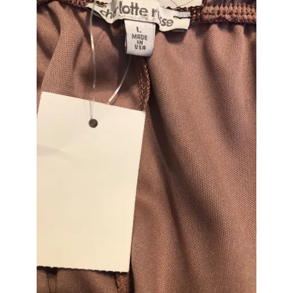 Charlotte Russe Cut-Out Back Dress Size L Brown Floral - Image 8