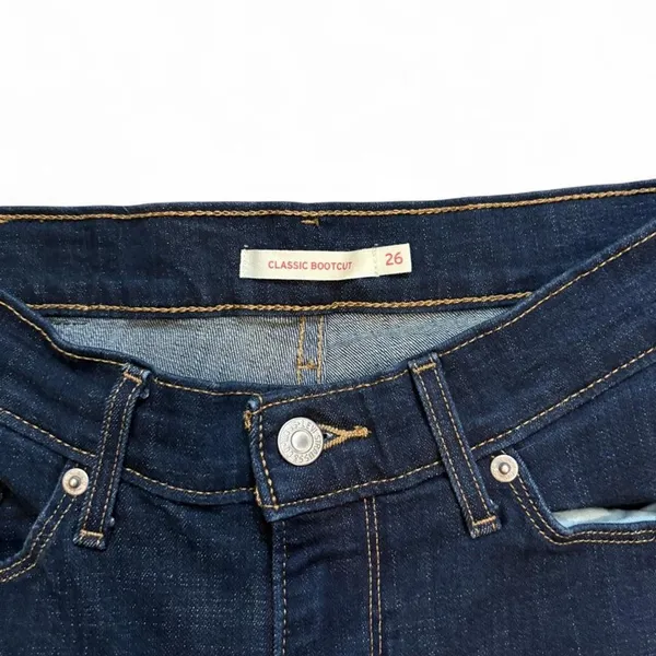 Levi's Classic Bootcut Jeans Women's 26 Dark Wash Mid Rise Stretch Denim - Image 2