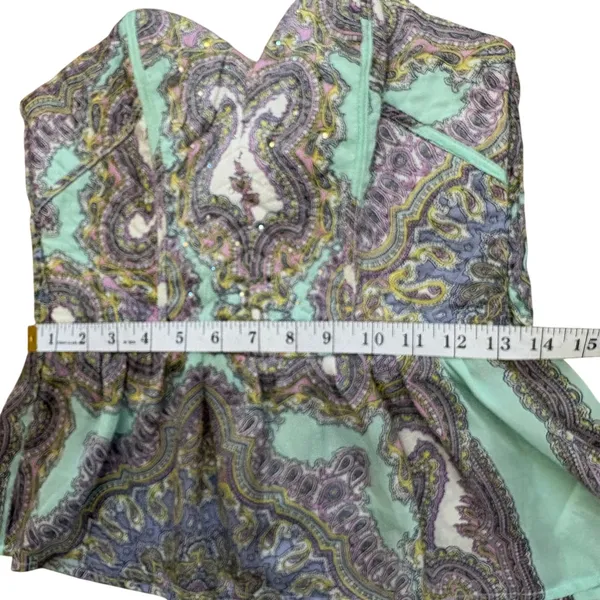 Baby Phat Paisley Bustier Top M Y2K Corset Boho‎ Coquette Fairycore Festival - Image 7