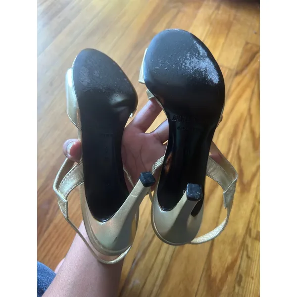 Anne Klein Gold Slingback Low Heel Dress Shoes Women’s Size 6 Classic - Image 9