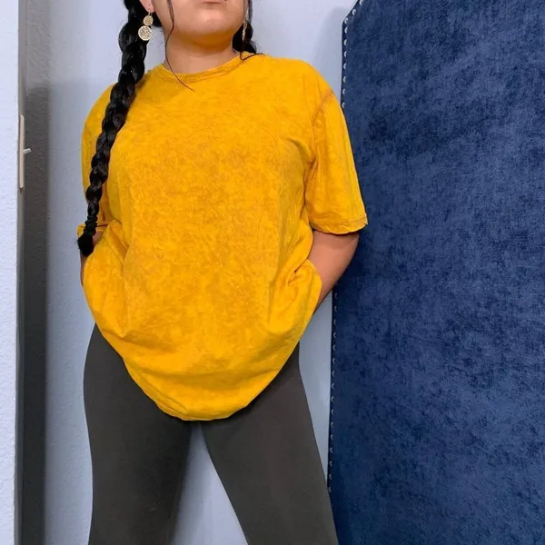 Unisex Short Sleeve Yellow‎ Summer T-Shirt Size XXL - Image 3