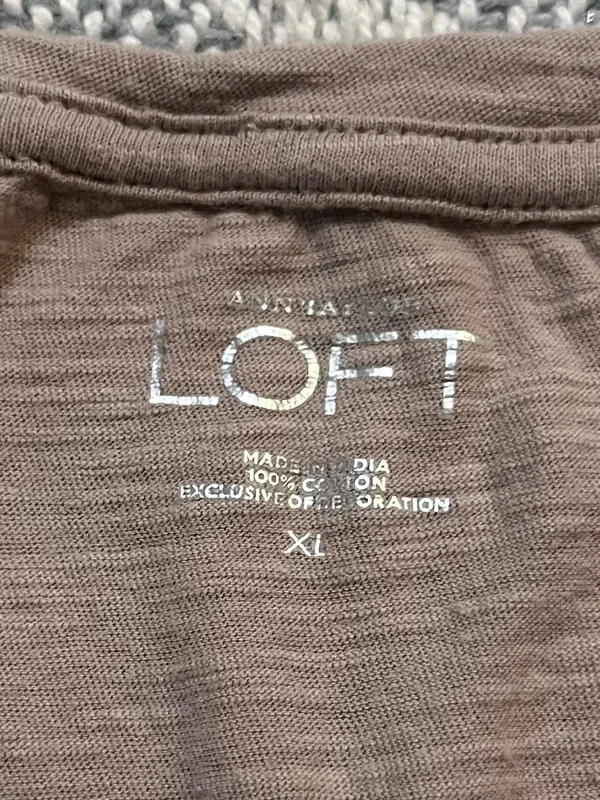 Loft / Ann Taylor Tan Shirt XL - Image 4
