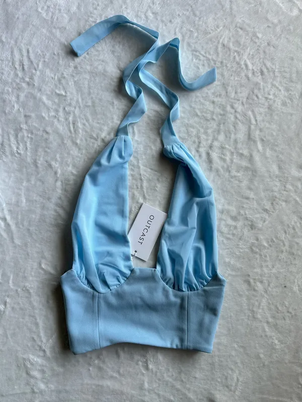 Outcast Clothing Fiia Corset Top Baby Blue - Image 5