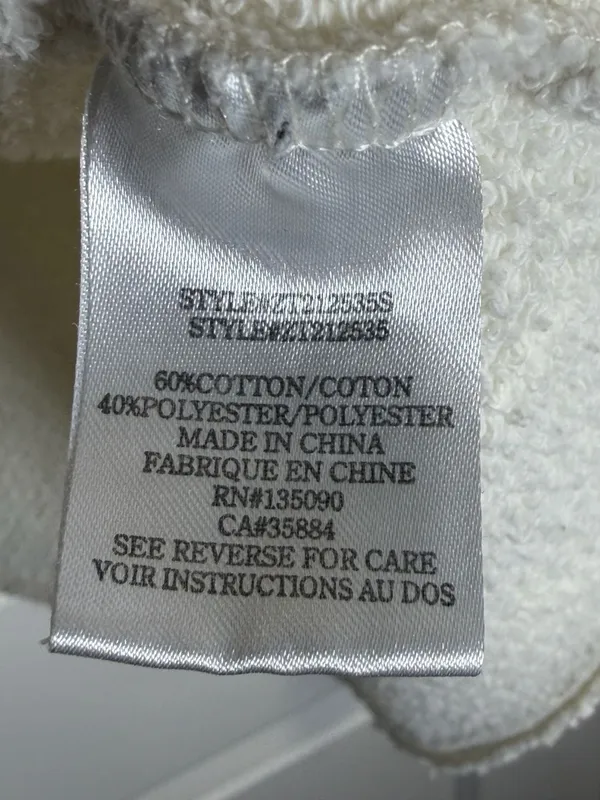 Z Supply V-Neck Weekender Hoodie Cream Size M - Image 5