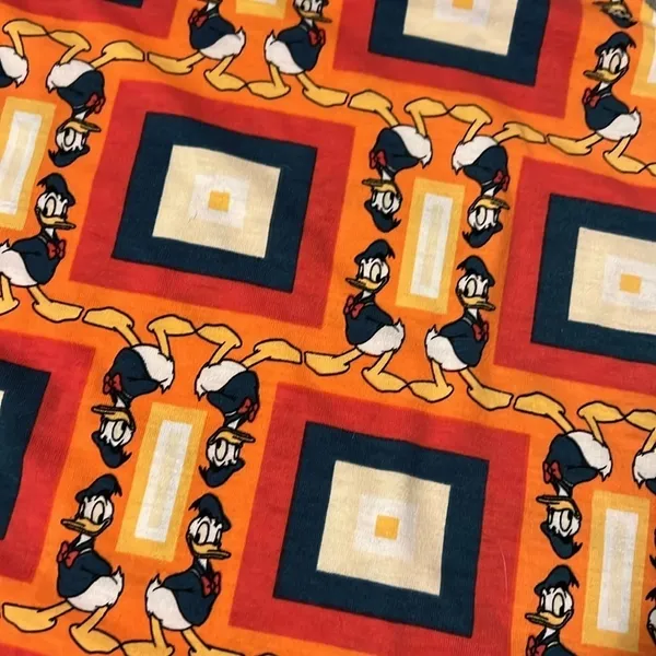 LuLaRoe Disney Donald Duck‎ Randy Baseball Tee Grey Orange Large - Image 2