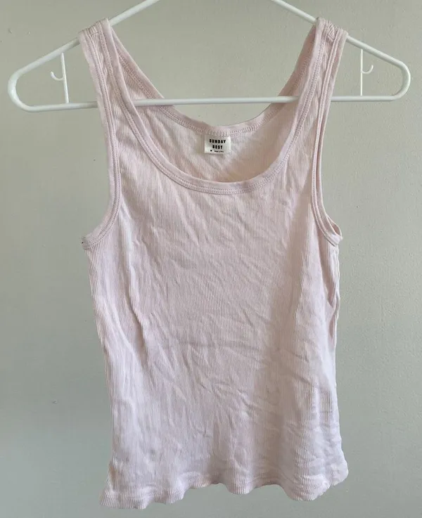 Sunday Best Cropped Tank Pink (Medium) - Image 2