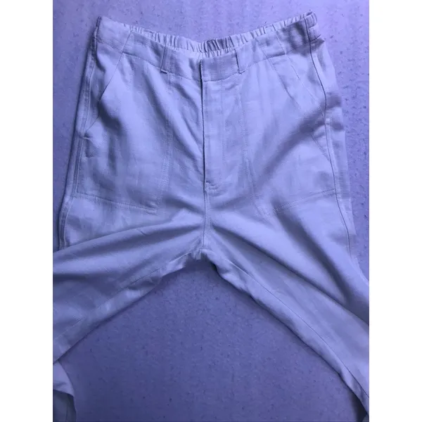 Steve Madden Jogger Pants Womens Medium White Linen Blend Elastic Hem New - Image 8