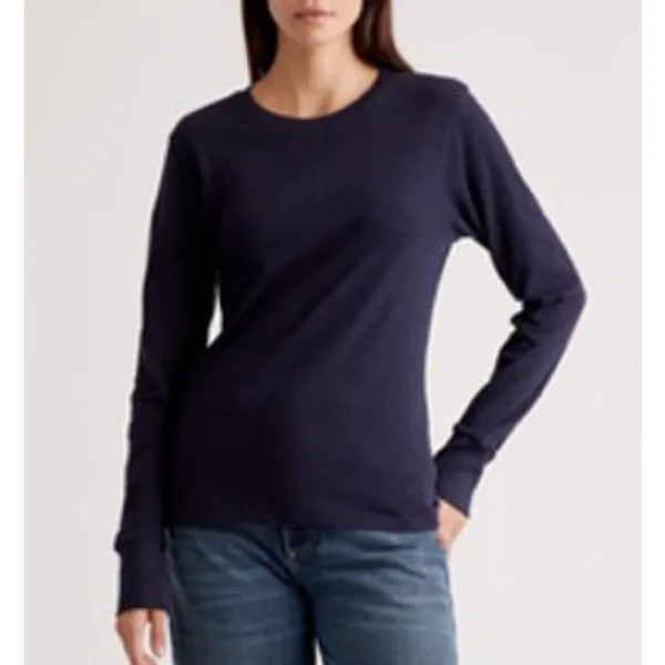Quince NWOT XS Bundle SuperSoft Fleece Shorts & Organic Rib Long Sleeve Tee - Image 3