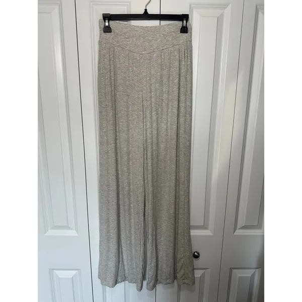 All in Motion Lounge Pants Womens XS Gray Wide Leg Ribbed High Waist Modal Soft - Image 2