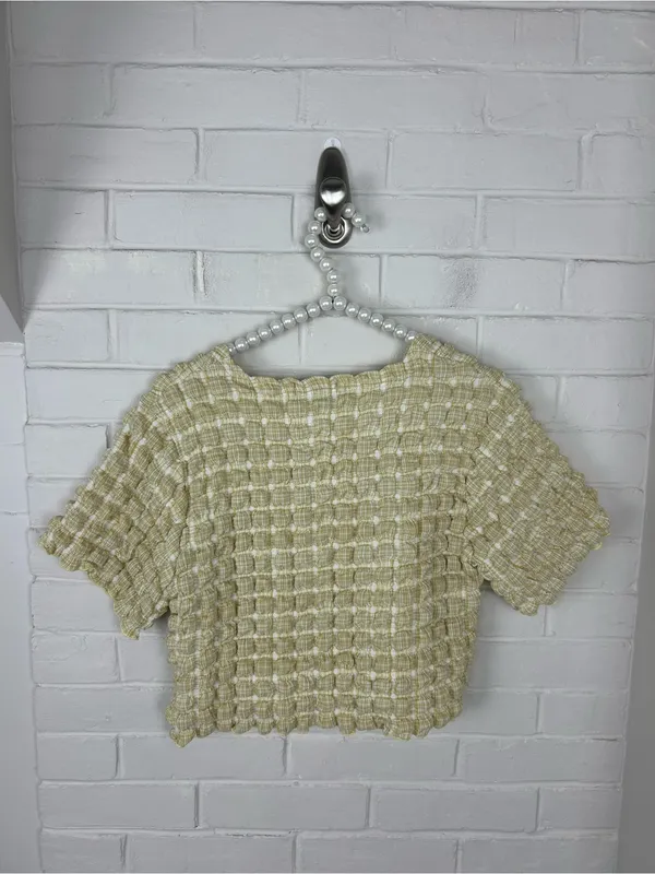 3.3 Field Trip Korean Streetwear Brand Cropped Bubble Top OSFM - Image 7