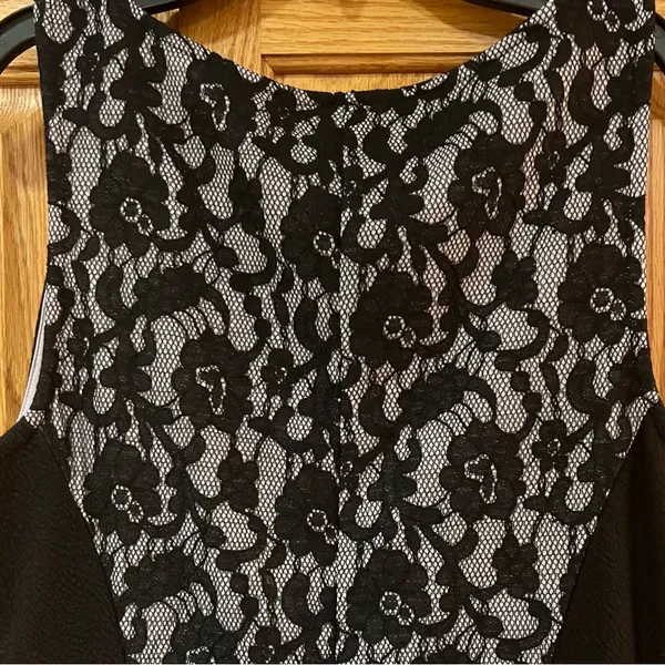 Maeve x Anthropologie Sirena Lilac & Black Lace‎ Fit & Flare Ruffle Dress Medium - Image 13