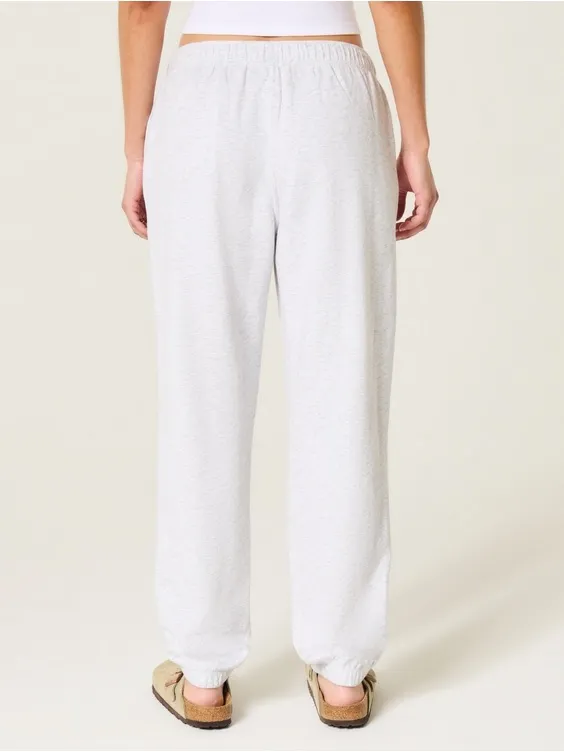 Hollister Light Heather Grey Fleece Joggers - Image 2