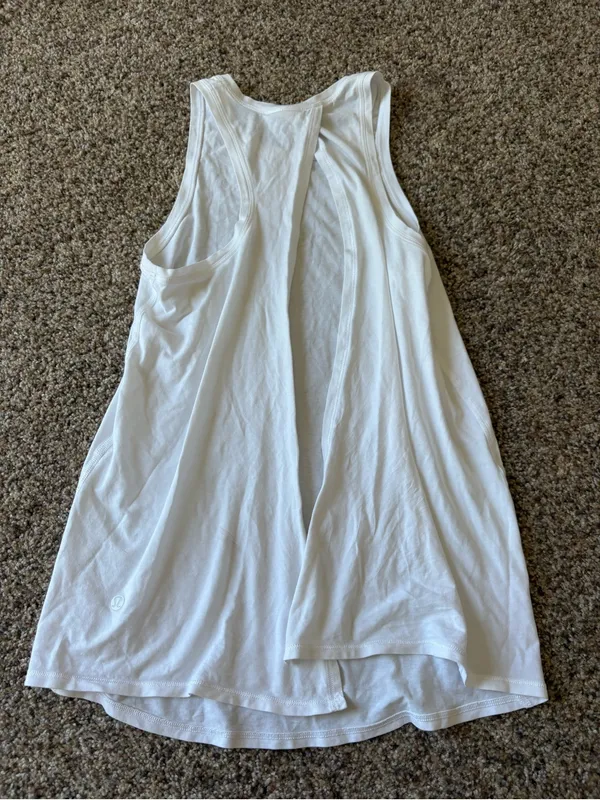 Lululemon White Tie Tank Top - Image 4