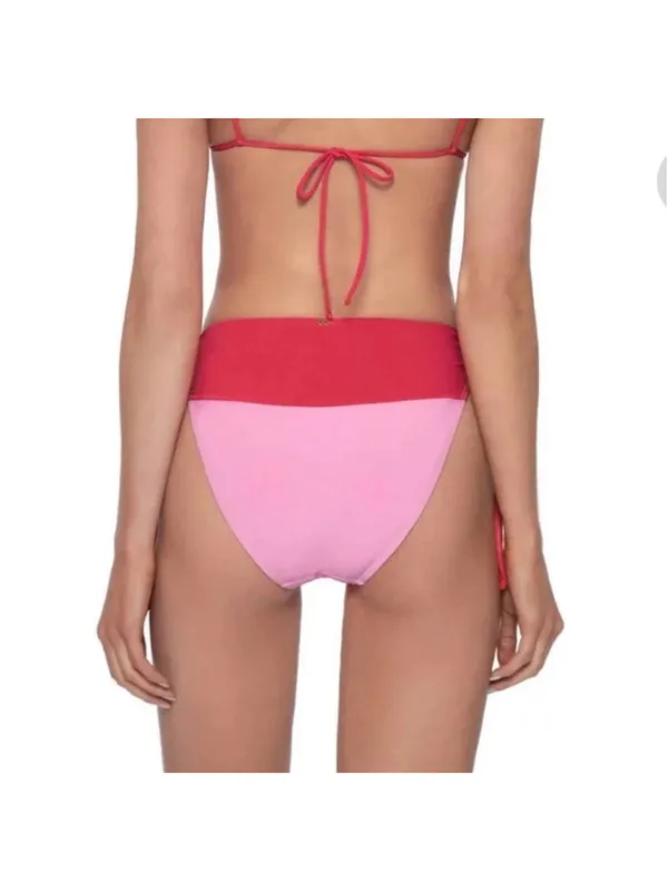 NWT Pilyq PQ Aura Shirred High Waisted Colorblock Bikini Bottoms- Size Medium - Image 3