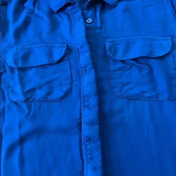 Tommy Hilfiger Royal Blue Long Sleeve Button Down Shirt Small - Image 4