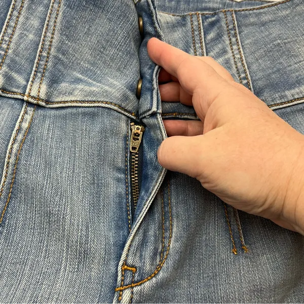 Anthropologie Pilcro Size 28‎ High Waisted Blue Denim Jean Snap Zip Closure - Image 10