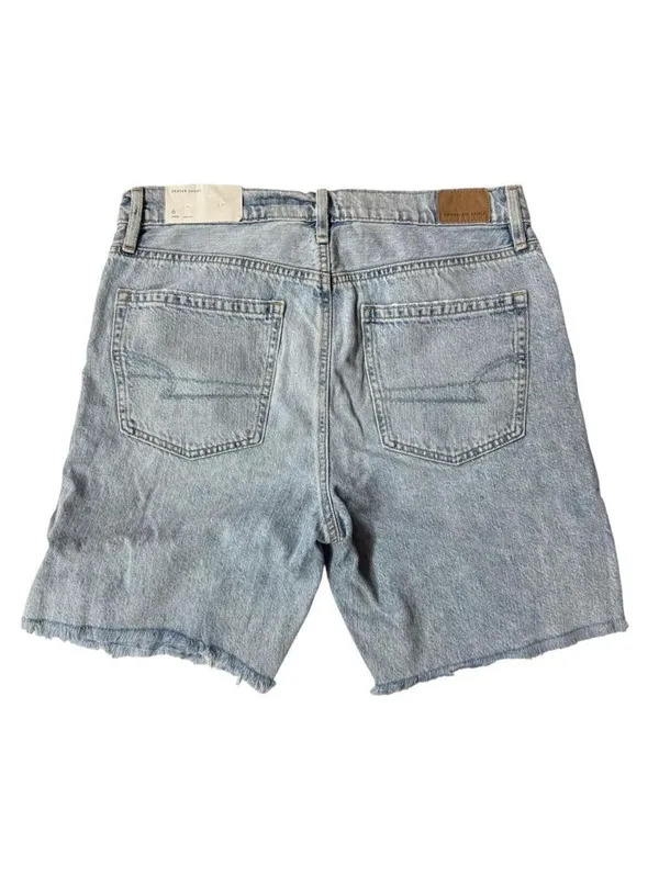 (C26) American Eagle 4 AE Skater Short Low Rise Denim Baggy Cotton Rip Relaxed - Image 2
