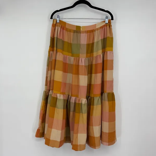 Petal & Pup 2 Piece Set Top US 8 Skirt US 10 Plaid Tiered Midi Cottagecore - Image 3