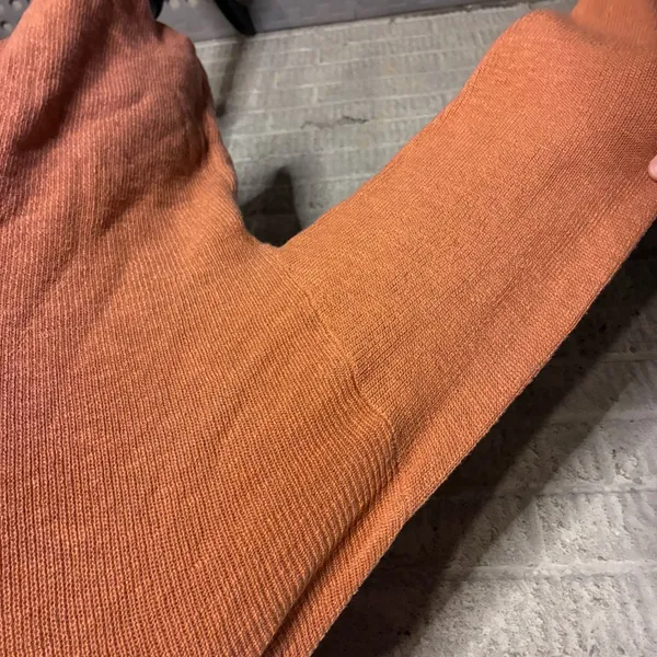 FP Beach Free People Oversized Knit Sweater Burnt Orange Drop Shoulder Small - Image 2