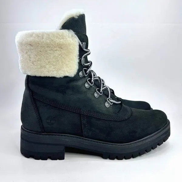 Timberland Courmayeur Valley Black Leather Lace Up Ankle Boots US 9 A1RPD Winter - Image 4