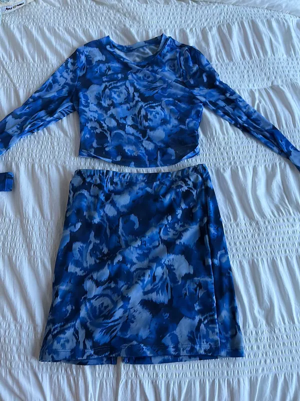 Blue Matching Skirt Set Size XS - Image 2