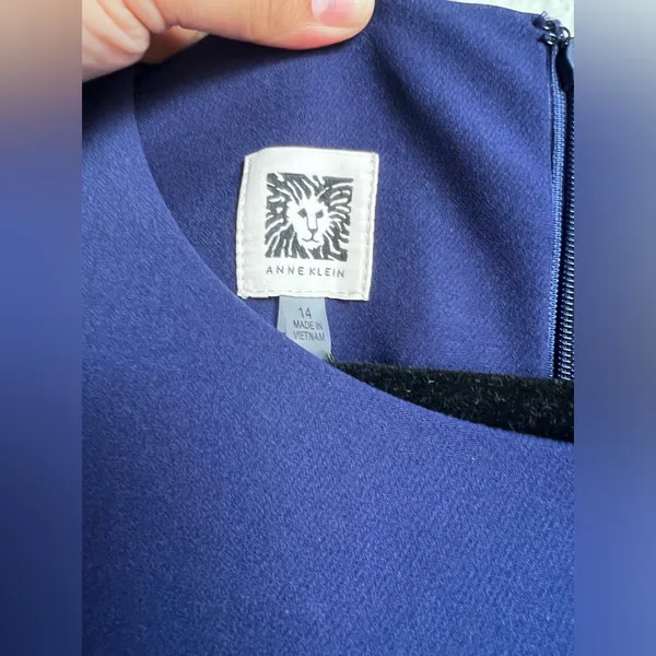 Anne Klein Navy Sheath Dress - Image 3