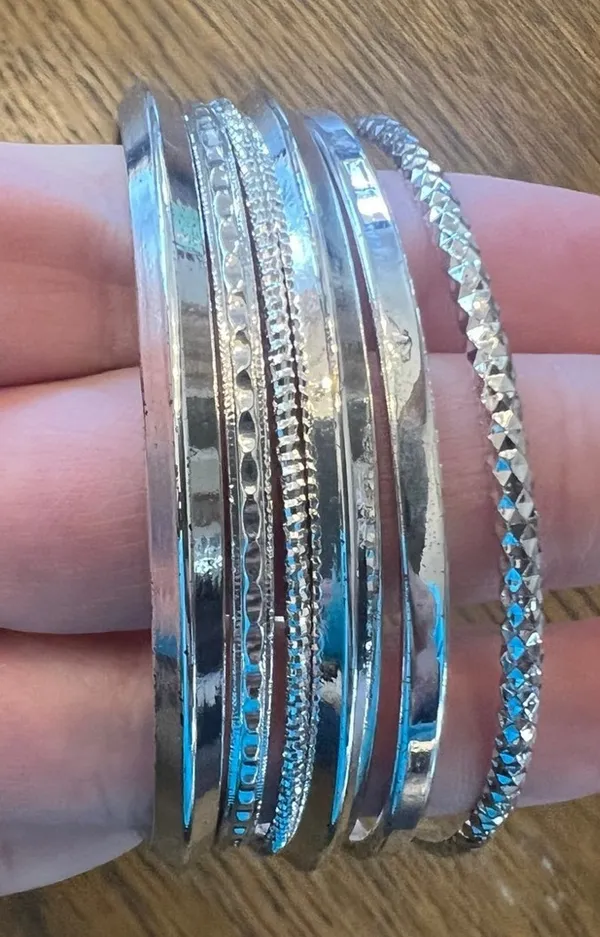 Mixit Solid Bangle Bracelet In Silver NEW IN BOX - Image 6