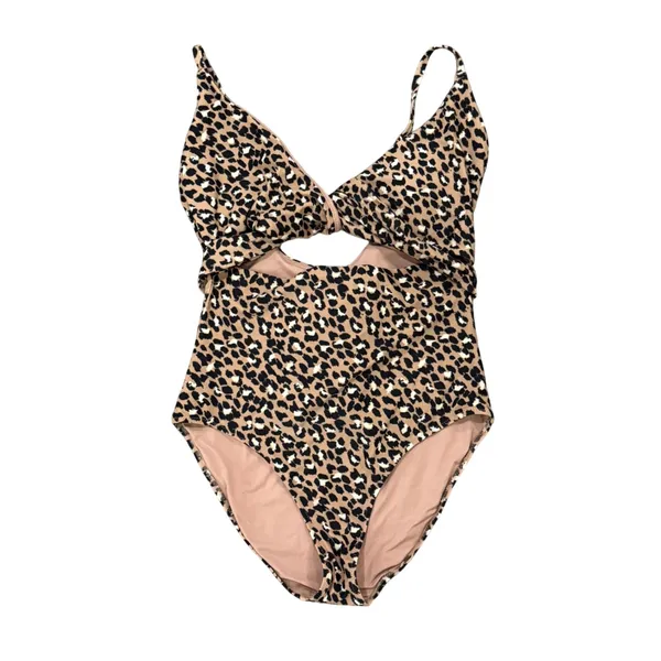 Aerie Leopard Full Coverage One Piece Swimsuit Size M - Image 2