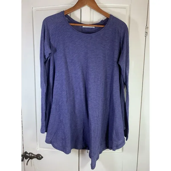 We The Free People Trapeze Top Blue Oversized Small Relaxed‎ Beachy Boho Swing - Image 3