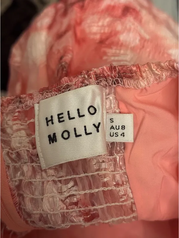 Hello Molly Mini Dress Pink Floral - Image 4
