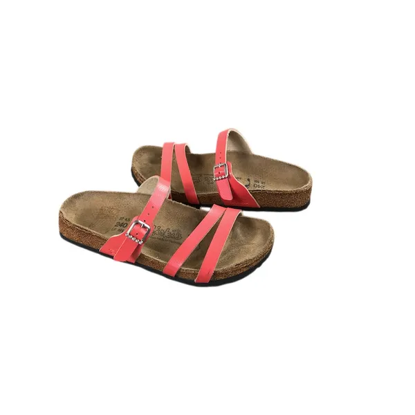 Birkenstock BIRKI'S Leather Strapy Sandal L6/M4 Coral Everyday Resort Coastal Made In German - Image 10