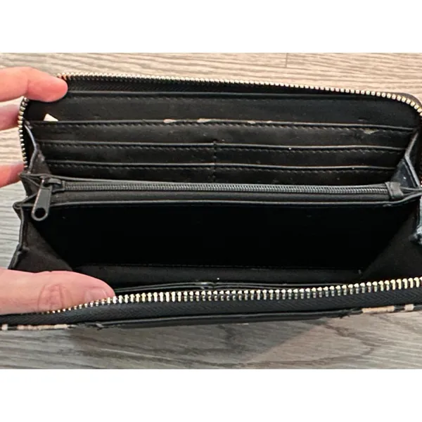 Nine West Cheeetah Black Gold Zip Wallet - Image 5