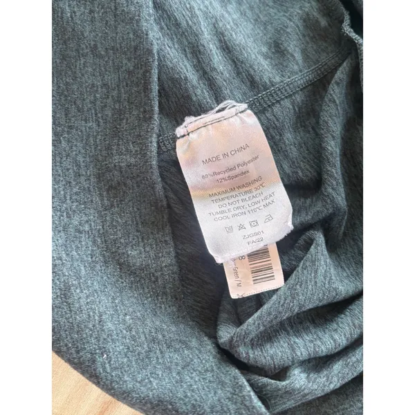 Quince Womens Heathered Teal Full Zip Performance Hoodie Jacket Size Medium‎ - Image 8
