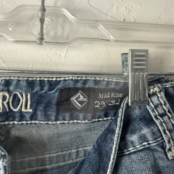 Rock & Roll Cowgirl Mid Rise Bootcut Jeans‎ 29 Tall Western Embellished Pockets - Image 5