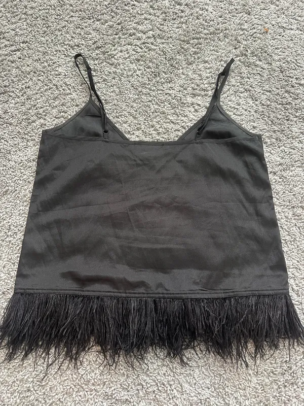 ASOS Black Feather Tank Top - Image 2