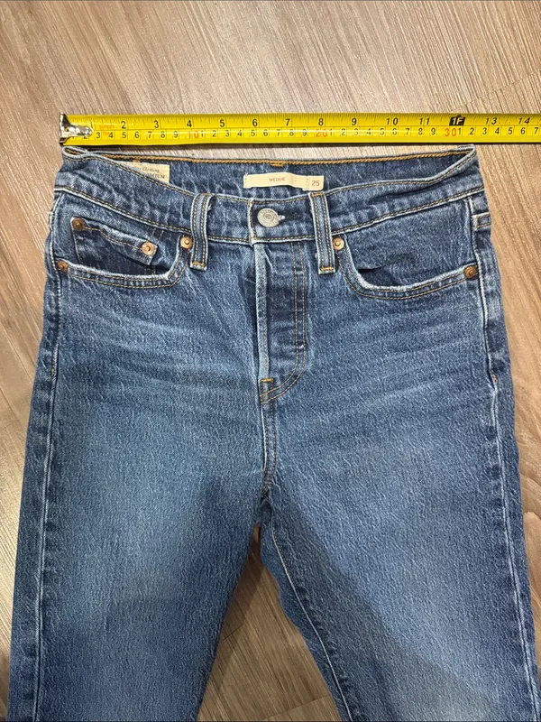 Levi’s Premium Wedgie Icon Fit Ankle Jeans 25 Salsa Step Big E $98 - Image 10