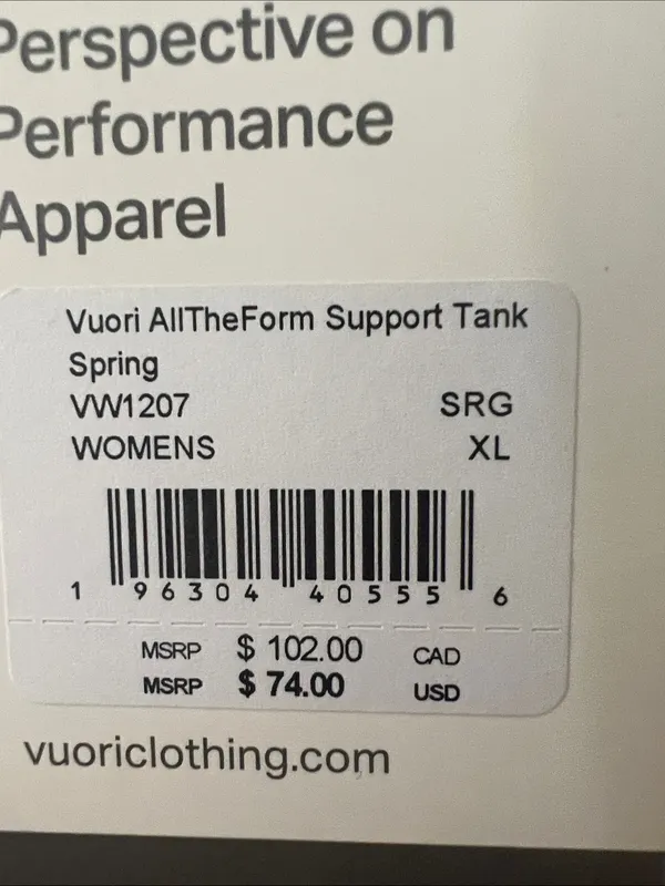 Vuori All the Form Support Tank - Image 4