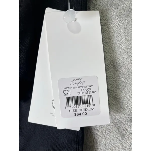 BLANQI Everyday Maternity Belly Support Leggings Deepest Black Medium M New - Image 9
