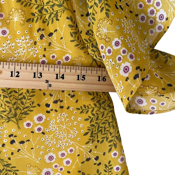 Emma & Michele Small Yellow Floral Flutter Sleeve‎ Maxi Dress Kentucky Derby - Image 8