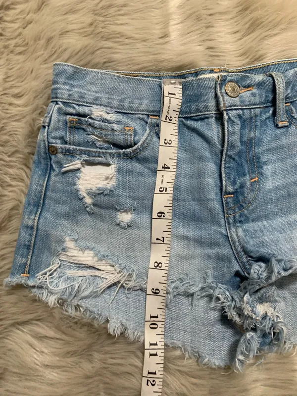 Abercrombie & Fitch Womens Distressed Shorts Size:25/0 - Image 6