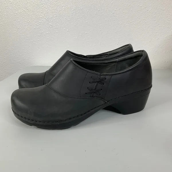 Dansko Black Leather Clogs‎ Size 40 - Image 3