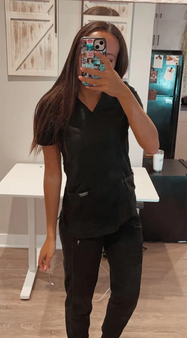 Black scrub shirt Size XS - Image 4